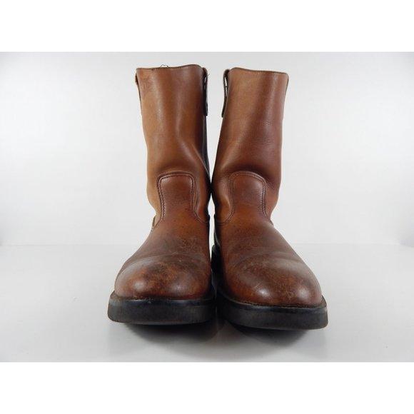 Vintage Rare Red Wing Made in USA Pull On Leather Work Boots Brown Men\'s D69 main image 7